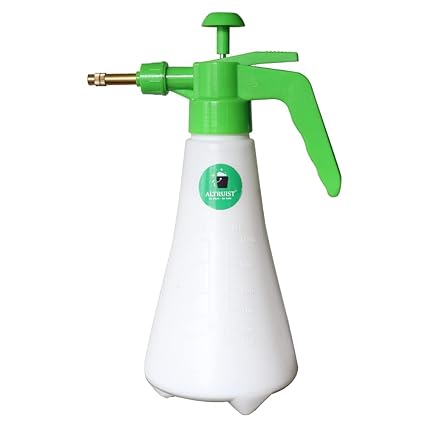 ALTRUIST Handheld Garden Spray Bottle Pump Pressure Water Sprayer for Plant Garden Chemicals,Pesticides,Neem Oil and Weeds Lightweight Water Spray (Size 1 Liter) (Color White