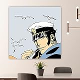 HODE79 HOMEDECOR&DESIGN Affiche Corto Maltese - imprimée en haute résolution - décoration murale de bureau de chambre à coucher de salon