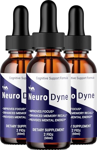Image of (3 Pack) Neuro Dyne Drops Healthy Vitamin Support Supplement - NeuroDyne Drops Advanced Formula, 24 Hour Liquid Reviews, 3 Month Supply