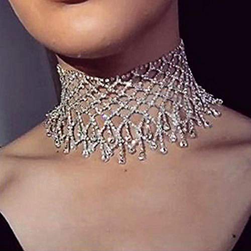 Nicute 654 Festival Rhinestone Choker Full Crystal Necklaces Chain Summer Club Necklace Jewelry thumb #5