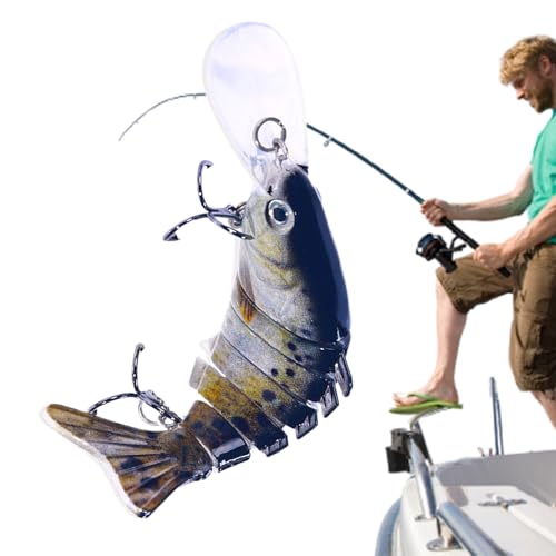 Señuelos de Cebo de la Vida como - Multi -sombreado señuelos de Pescado con Gancho, cebos de natación Multi-conectados, señuelos de Pescado con Gancho, Ojos Crankbait Atmósfera de