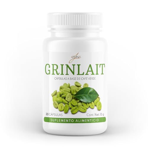 3 PACK GRINLAIT - Cafeina Capsulas - Cápsulas de Extracto de Grano de Café Verde - Suplemento Alimenticio - 30 pzs