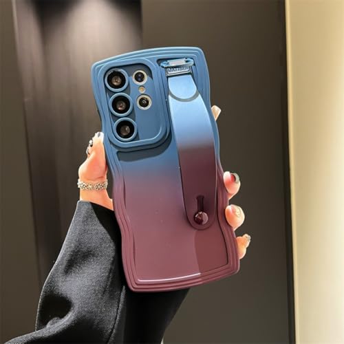 Coque silicone Samsung S23 bleu marine de haute qualité avec support discret