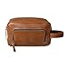 cuero Premium Genuine Leather Toiletry Bag for Men – Travel Dopp Kit with Zipper & Handle VINTAGE TRAVEL DOPP KIT WITH HANDLE (TAN)
