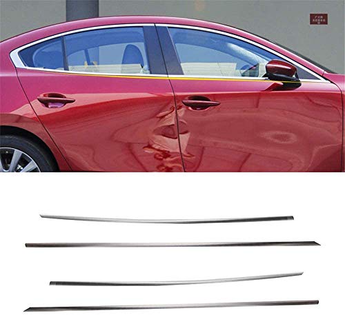 【Icey car parts】「マツダ3 に適する セダン BP系 2019年6月〜 」ドア ウインド モール 社外品 窓枠 ストリップ トリム ドレスアップ ガーニッシュ