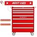 Tenare Toolbox Organization Magnetic Labels - 66 Pcs Steel Tool Chest Drawer Labels (4.5x0.75) |Magnets, Quick & Easy Organizer | Fits All Brands, Cabinets & Tool Boxes(Red)