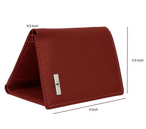 Image of URBAN FOREST Travis Red Leather Wallet for Men