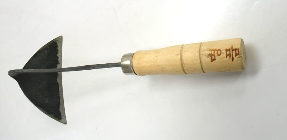 Eastern Cloud Solid Aim Tools by Present Natural. Forged Adze Hoe - Handpost Drive w/15 Wooden Handle