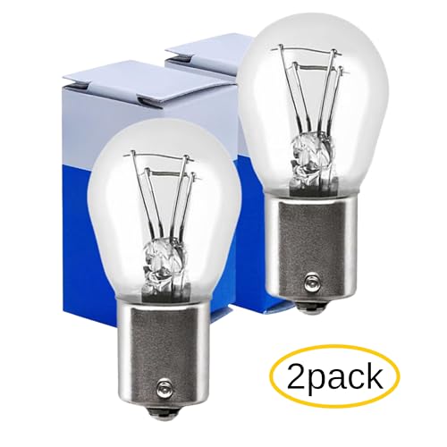 P21/5W 380 Brake Tail Light Bulb BAY15D 12V Clear Rear Stop Car Bulbs ( E-Marked MOT UK & Europe Road Legal use, Staggered Pins, Dual Filament, ECE regulation 37) Cars, Trailers, Motorcycles - 2 PACK