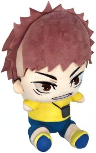 Miniatura 3 de Great Eastern Entertainment Jujutsu Kaisen - Yuji Itadori Pose Sentado Pose Plush 7" H
