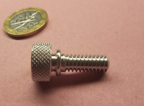 6061 Aluminum Flared Collar Knurled Head Thumb Screws FT 1/4"-20 x 625" Length 5 Pcs