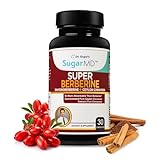 SugarMD Super Berberine Supplement – 250mg GlucoVantage Dihydroberberine with Ceylon Cinnamon - 5X More Absorbable Than Regular Berberine – 30 Capsules (30 Day Supply)