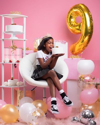 Image of Gold Number 24 Balloon 40 inch, 24 Number Balloons, 24th Gold Birthday Decorations, 24 Year Old Women Men Golden Party Supplies