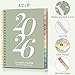 Forvencer 2026 Planner Weekly and Monthly, Jan - Dec 2026, 8.5” x 11”, Large Agenda Planner for Women, Aesthetic Calendar Planner with Spiral Bound, Month Tab, Flexible Cover for School Office, Green