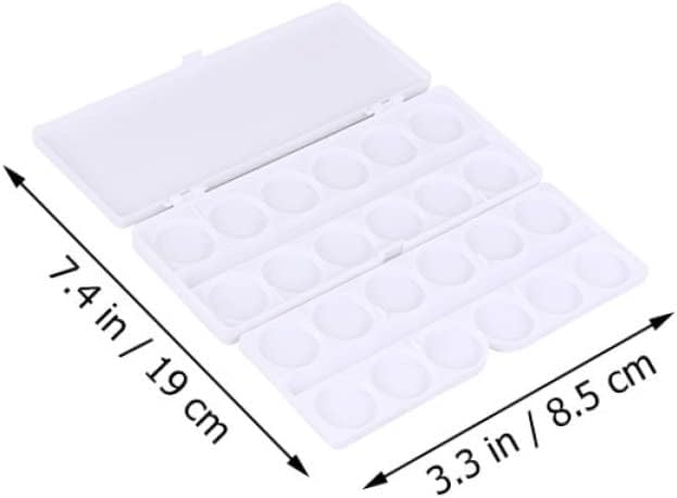 3pcs Nail Art Tray Case Palette Box Watercolor Supplies Paint Trays Pigment for Mixing