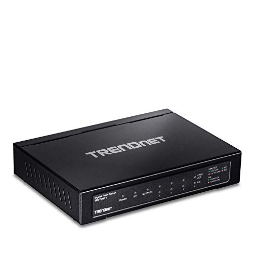 TRENDnet 6-port Gigabit Poe+ Switch, TPE-TG611, 4 X Gigabit Poe+ Ports, 1 X Gigabit Port, 1 X SFP Slot, Supports 100/1000Base-FX Fiber SFP Modules, Ethernet Desktop Network Switch, Lifetime Protection