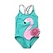 WangsCanis Costume da Bagno da Spiaggia per Bambina Costume da Bagno per Bambina Costume da Bagno per Bambini Costume Intero per Bambini Costume da Bagno per Bambini (Verde, 1-2 Anni)