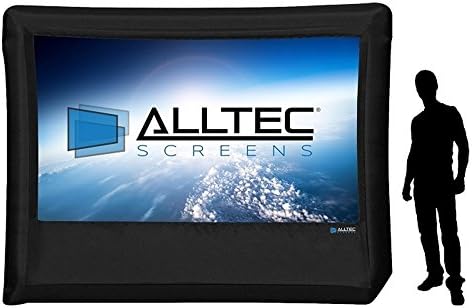 Alltec 137" Diagonal (66"x120") Inflatable Outdoor Projection Screen, HDTV Format, Matte White Fabric