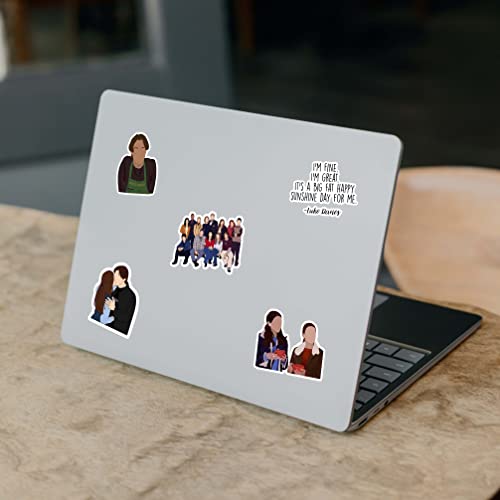 Image of CodersParadise 57-Pack Gilmore Girls Aesthetic Vinyl Stickers | Waterproof & Durable Self-Adhesive Stickers for Laptop, Journal, Diary, Scrapbook, Guitar & Mobile - Residue-Free, 5.1 x 7.6 cm