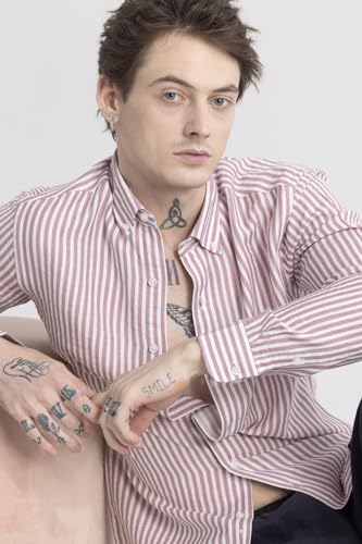 Image of SNITCH Stripehaven Mauve Stripe Shirt