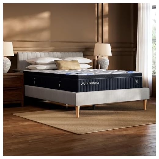DreamCloud Premier 13" Queen Mattress - Luxury Hybrid Gel Memory Foam - 365 Night Trial - Back Pain Relief - Fiberglass Free - Forever Warranty - Mattress in a Box - CertiPUR-US Certified
