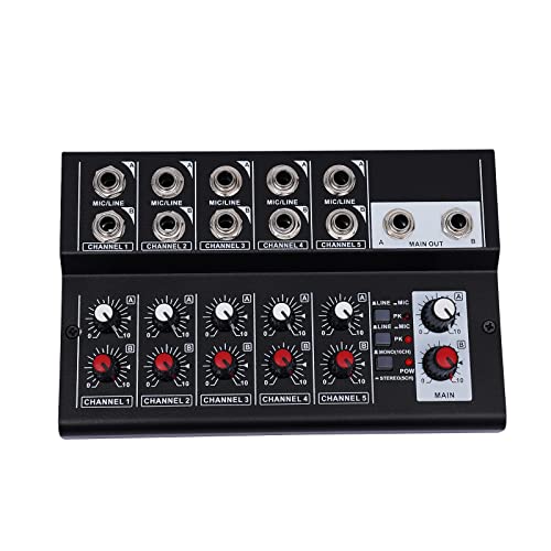 10 Channel Audio Mixer,Sound Mixing Console,Professional Phantom Power Audio Mixer,Digital Music Sound Card Dj Console System With Bluetooth For Professional And Beginners #TOP3