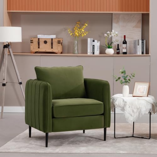 Sillón moderno plegable terciopelo verde miniatura 4