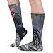 BTCOWZRV Black Rooster Winter Knee Socks for Men Women Fashion Comfortable Thigh-High Socks Warm Breathable Knee Stocking Suitable for Both Indoor Outdoor Activities.