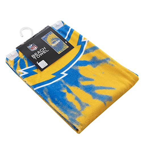 Image of Northwest NFL Los Angeles Chargers Beach Towel, 30 inch x 60 inch | Unisex-Adult, Psychedelic