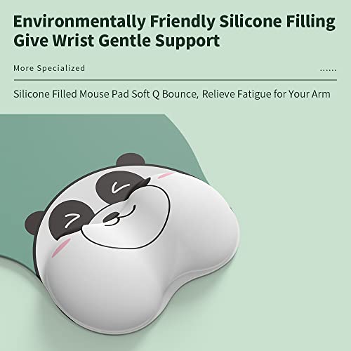Ergonomic Mouse Pad With Wrist Support, Panda Animal Mouse Pad, Non-Slip Pu Base 3D Gel Mouse Pad Wrist Support For Gaming Office Computer Laptop, Cute Panda Mousepad For Panda Gifts (Panda) #TOP1