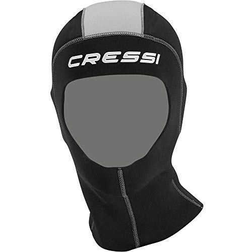 Capucha de buceo Cressi Hood Man Comfort Plus negra para evitar el frío en la cabeza