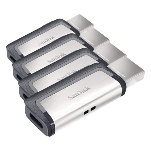 Image of SanDisk 128GB Ultra Dual Drive USB Type-C - USB-C, USB 3.1 - SDDDC2-128G-G46, Gray (Pack of 4)