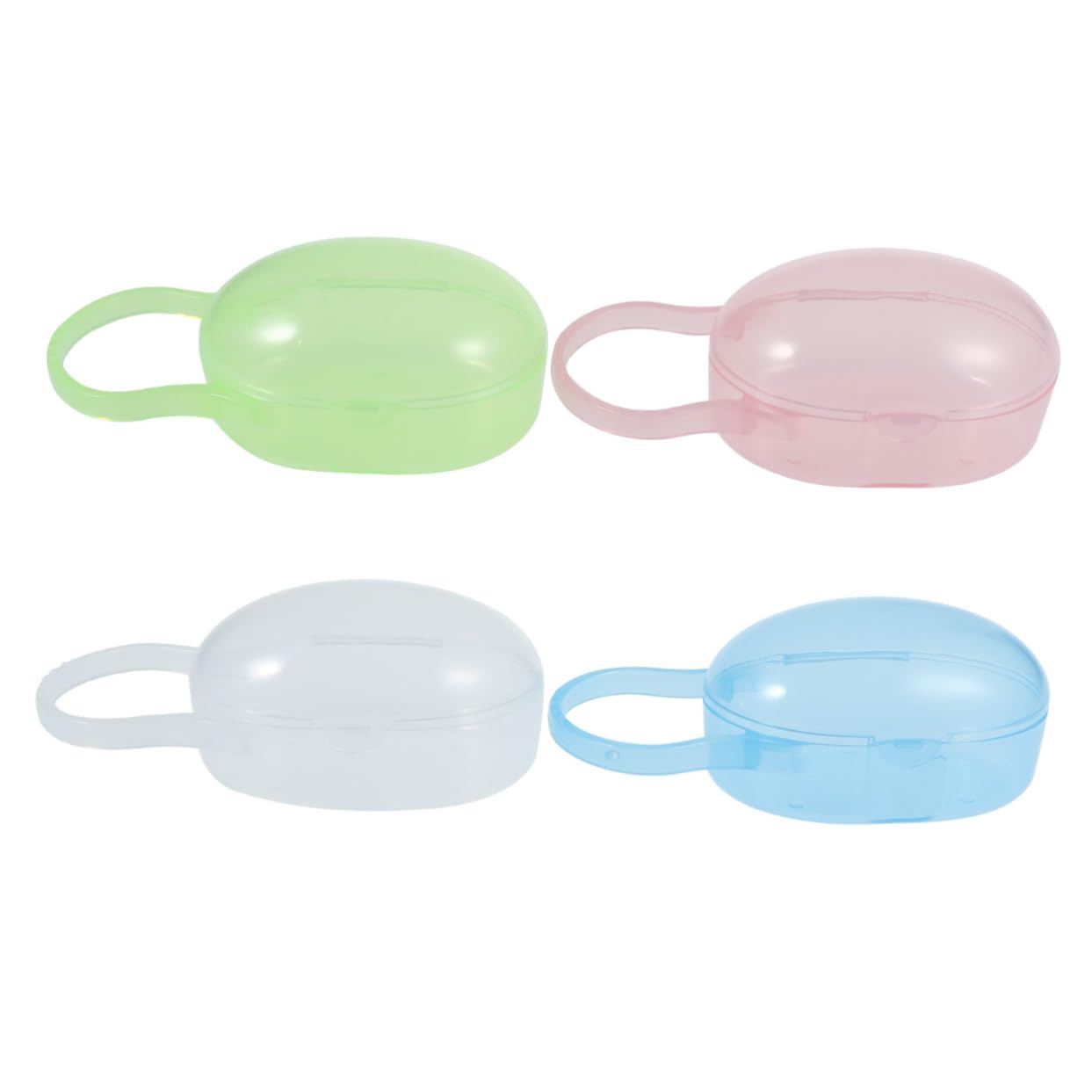 CIMAXIC 4pcs Baby Pacifier Storage Box Holder Case Portable Safe Pp Material Easy to Clean Pacifier Case Holder