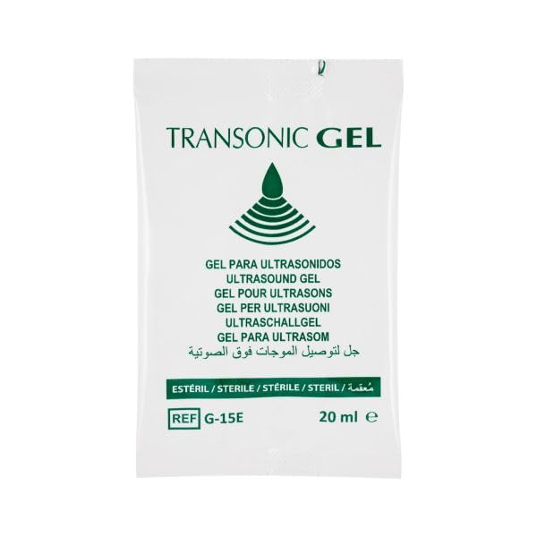 Transonic Gel para Ultrasonidos, Estéril, 20 ml, Caja de 48 Unidades