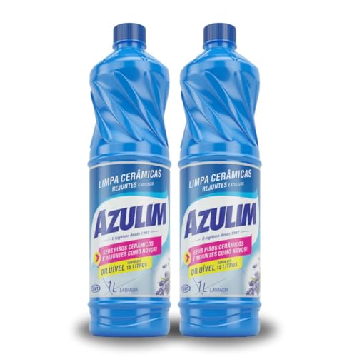 Kit c/2 Azulim Limpeza Para Piso de Ceramica Rejuntes e Azulejos Ação Rapida Para Sujeiras Manchas e Incrustações