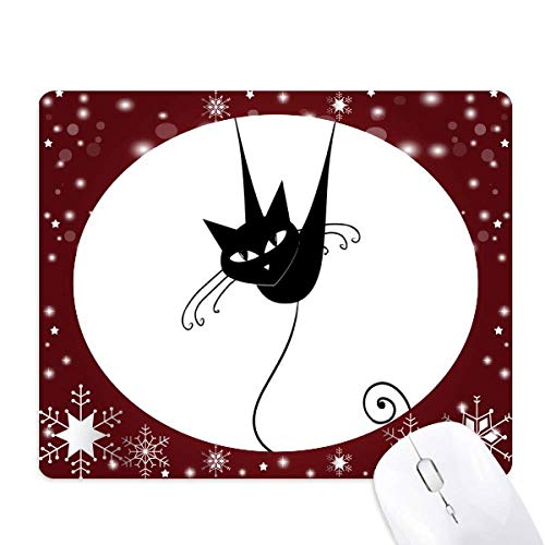 Tapis de souris chat noir Halloween pour éviter la fatigue du poignet en hiver