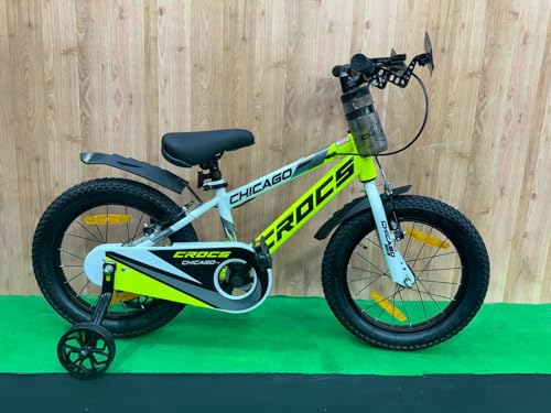 Image of Chicago Croccs BMX Kids Cycle, 14 Inches, Caliper Brake, Tire Tube, Ages 2-4 Years, Blue & Green (Green)