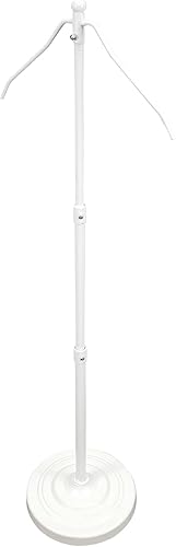 FixtureDisplays® Percha de ropa blanca Soporte de piso Contador de chaqueta Blusa Suéter Camisa Pantalla Altura ajustable 25-50" 16907-1PK-NF