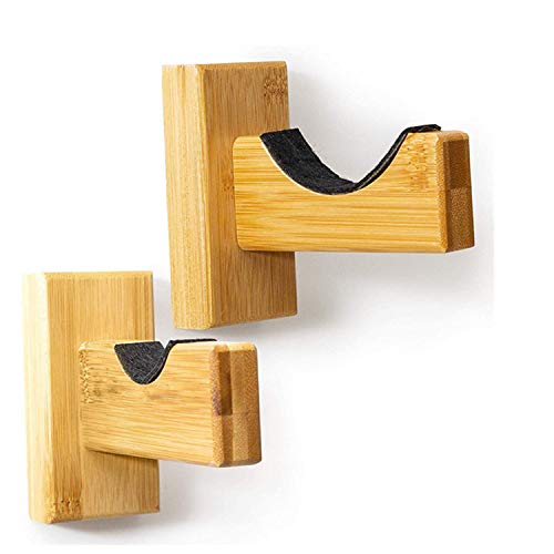 MIAO JIN Solid Wood Baseball Softball Bat Display Case Wall Mount Horizontal Rack Brackets Hanger Holder Felt Liner and Hidden Screws - Thumbnail 4