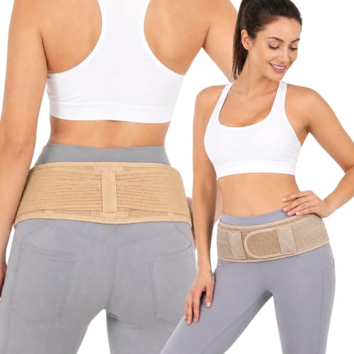 Modvel Pelvic Support Belt, Posture Corrector for Women & Men, Back Brace for Lower Back Pain, Hip & Waist Trainer for Women, Sciatica Pain Relief Support, Waist Cincher, Comfortable Daily Wear