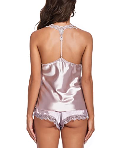 Image of Avidlove Satin Pajamas Set Sleepwear Womens Sexy Lingerie Cami Shorts Set Nightwear S-XXL