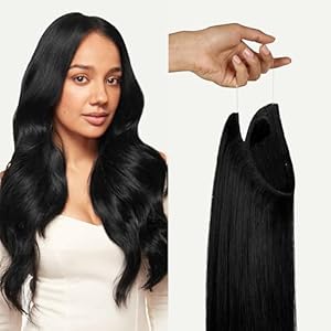 Luxy Hair 20″ Jet Black Halo ...