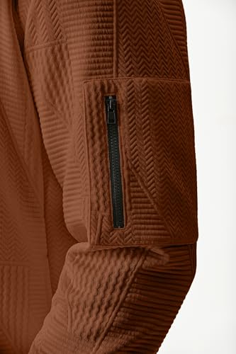 Image of JMIERR Mens Casual Jacquard Bomber Jackets Color-Block Lightweight Varsity Jacket Fashion Zipper Coat with Pockets