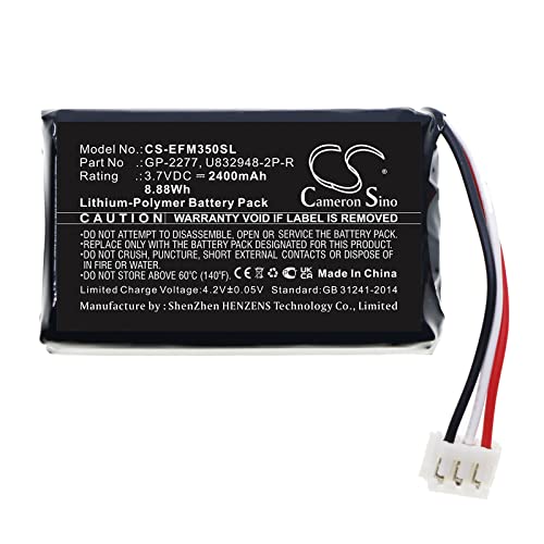 FYIOGXG Cameron Sino Battery for EXFO PPM-350D, PPM-350D PON Power Meter PN:EXFO GP-2277, U832948-2P-R 2400mAh / 8.88Wh