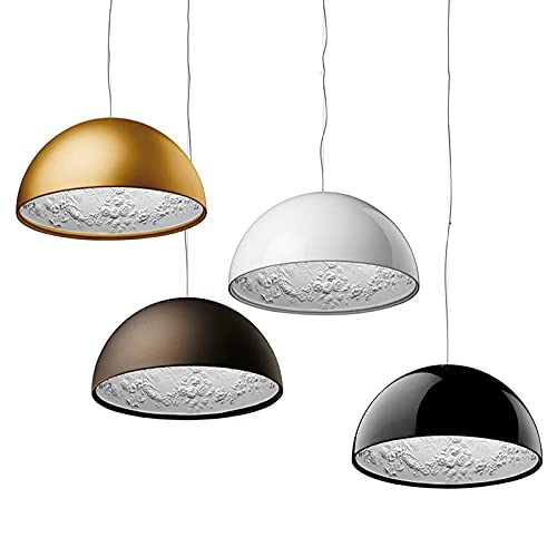 Candelabro de SKYGARDEN de moda italiana escultura de resina Lustre sala de estar comedor accesorios de luz Loft decoración lámpara colgante,Colore de pantalla:Marrón,Tamaño:Dia400mm