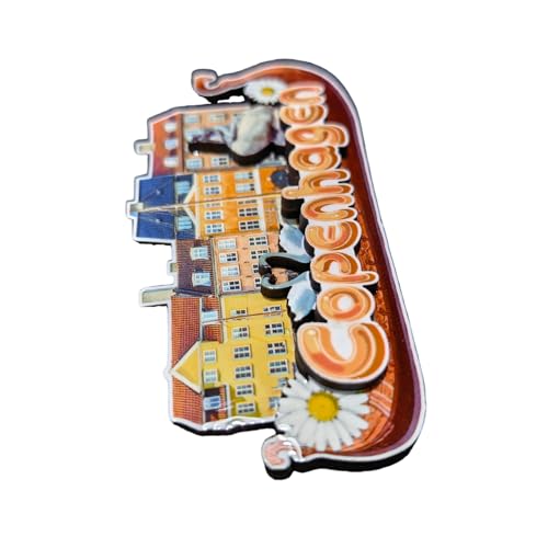 Imán Decorativo de Refrigerador 3D Madera Copenhagen miniatura 4