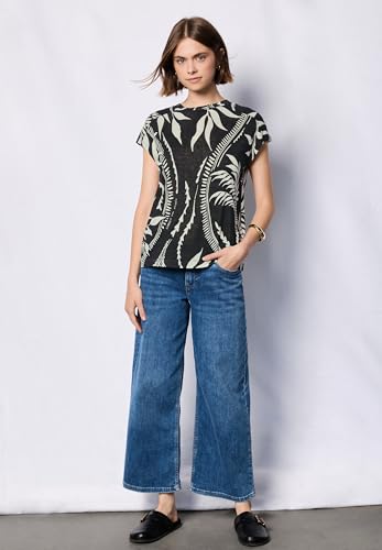 T-shirt imprimé aspect lin de qualité supérieure Street One Studio