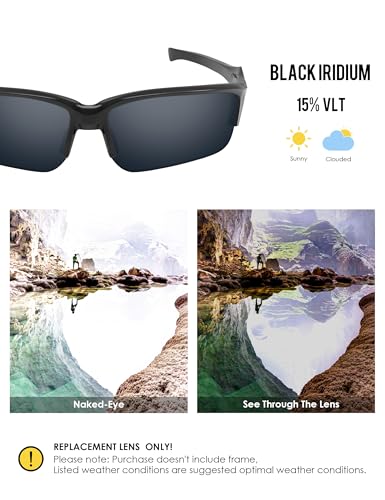 Image of BLAZERBUCK Polarized Replacement Lenses for Oakley Flak Beta OO9363 /Flak Beta Asian Fit OO9372 Sunglass
