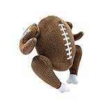 Huxley & Kent Funny Dog Toy w/Squeaker – Thanksgiving Fall Power Plush Squeaky Dog Toys for Small, Medium & Large Dogs – Soft Stuffed Animal for Indoor Play & Fetch - Turkey Bowl, Small