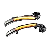 QKLsudua 2pcs Dynamic Sequential Blink LED Side Mirror Turn Signal Light Assembly Compatible with Ja-guar XE XF XJ F-TYPE XK XKR I-PACE X250 X26
